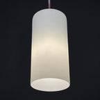 Mid-century opalin glass pendant lamp Italy 1960s Set of 2 Industrial italian lighting