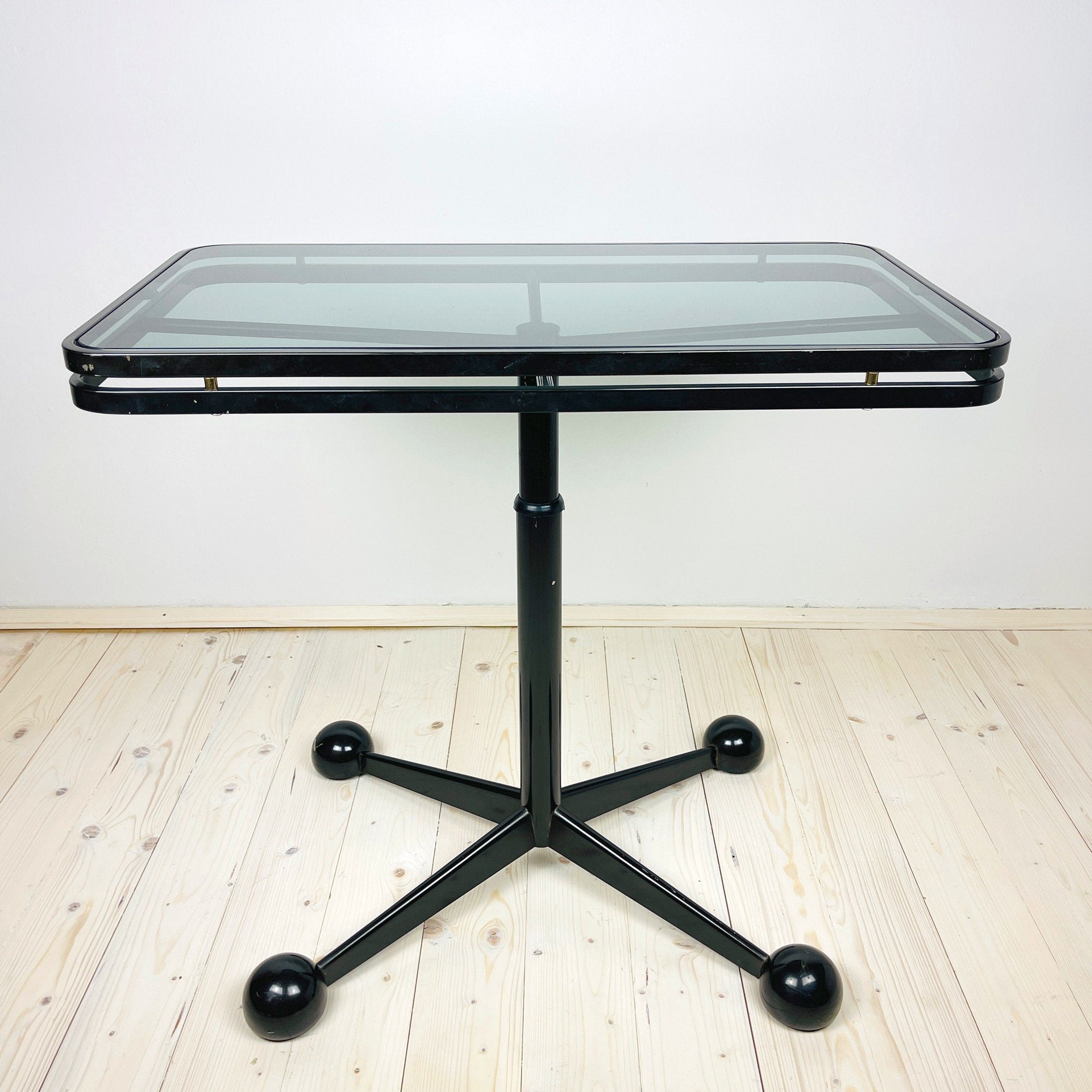 Large black coffee table by Allegri Arredamenti, Italy 1970s