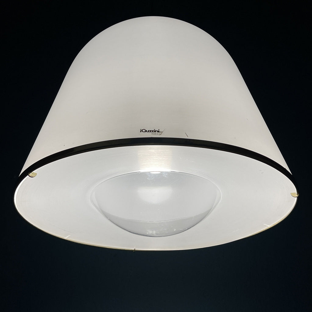 iGuzzini "Kuala" Italian white pendant lamp by Franco BRESCIANI  Italy 1970s