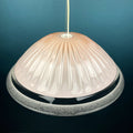 Vintage large pink murano glass chandelier Italy 1970s Mid-century murano pendant lamp