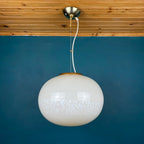 Classic beige murano pendant lamp Vetri Murano Italy 1970s Italian mid-century modern lighting