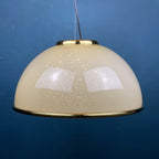 Vintage F.Fabbian Murano Glass Pendant Lamp: Beige Mid-Century Lighting