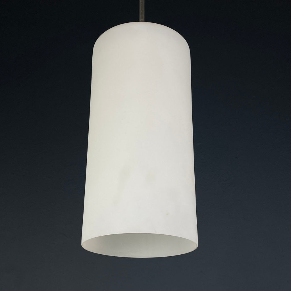 Mid-century opalin glass pendant lamp Italy 1960s Industrial italian lighting