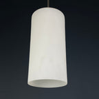Mid-century opalin glass pendant lamp Italy 1960s Industrial italian lighting