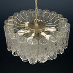 Mid-century murano glass chandelier Tronchi by Toni Zuccheri for Venini Italy 1960s