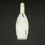 Multicolor opaline murano glass pendant lamp by Stilnovo, Italy 1950s, Mid-century modern