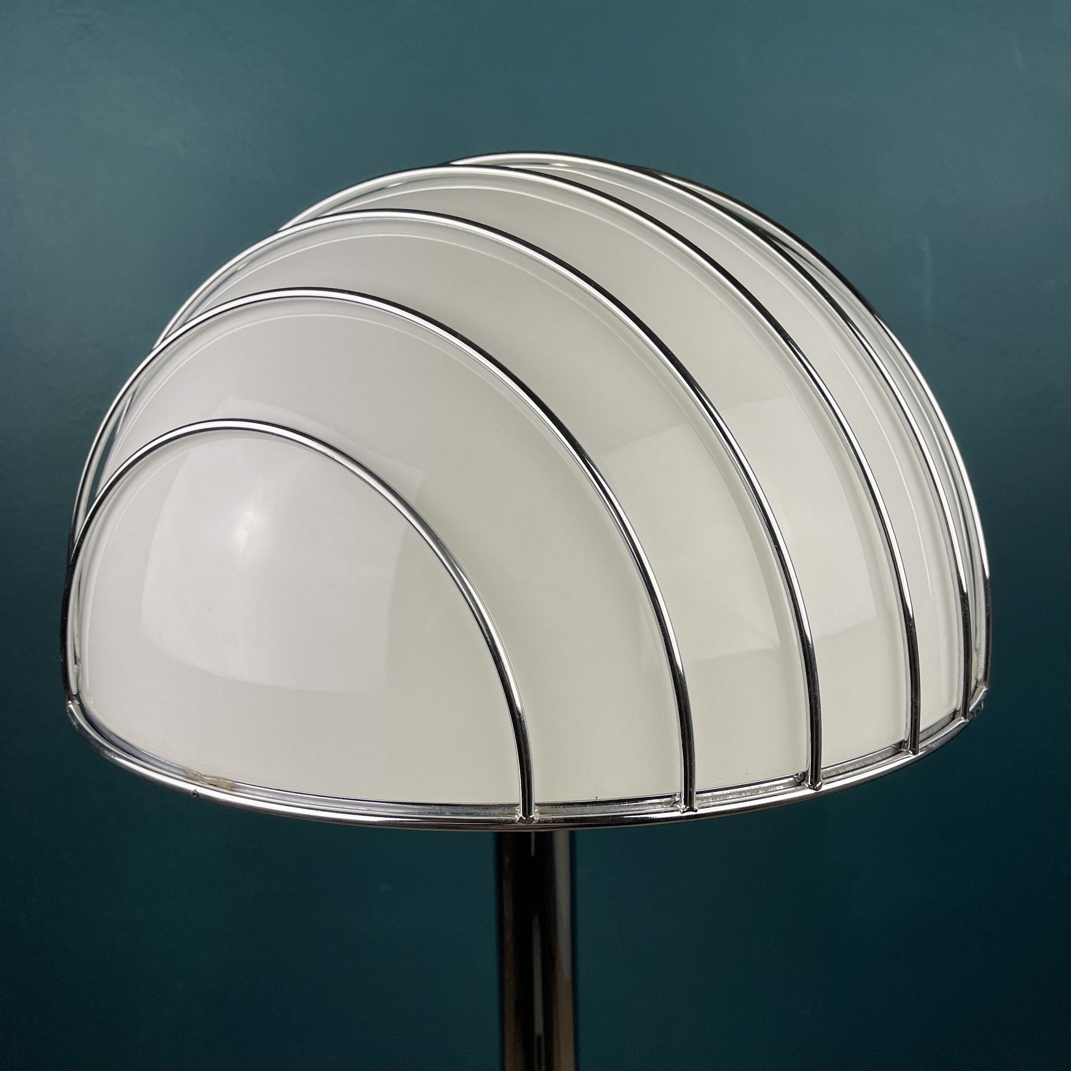 Vintage Chrome Floor Lamp by Adalberto Dal Lago for Esperia, 1960s Italian Lighting