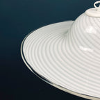 Vintage Swirl Murano Glass Pendant Lamp - Italian Mid-Century Lighting