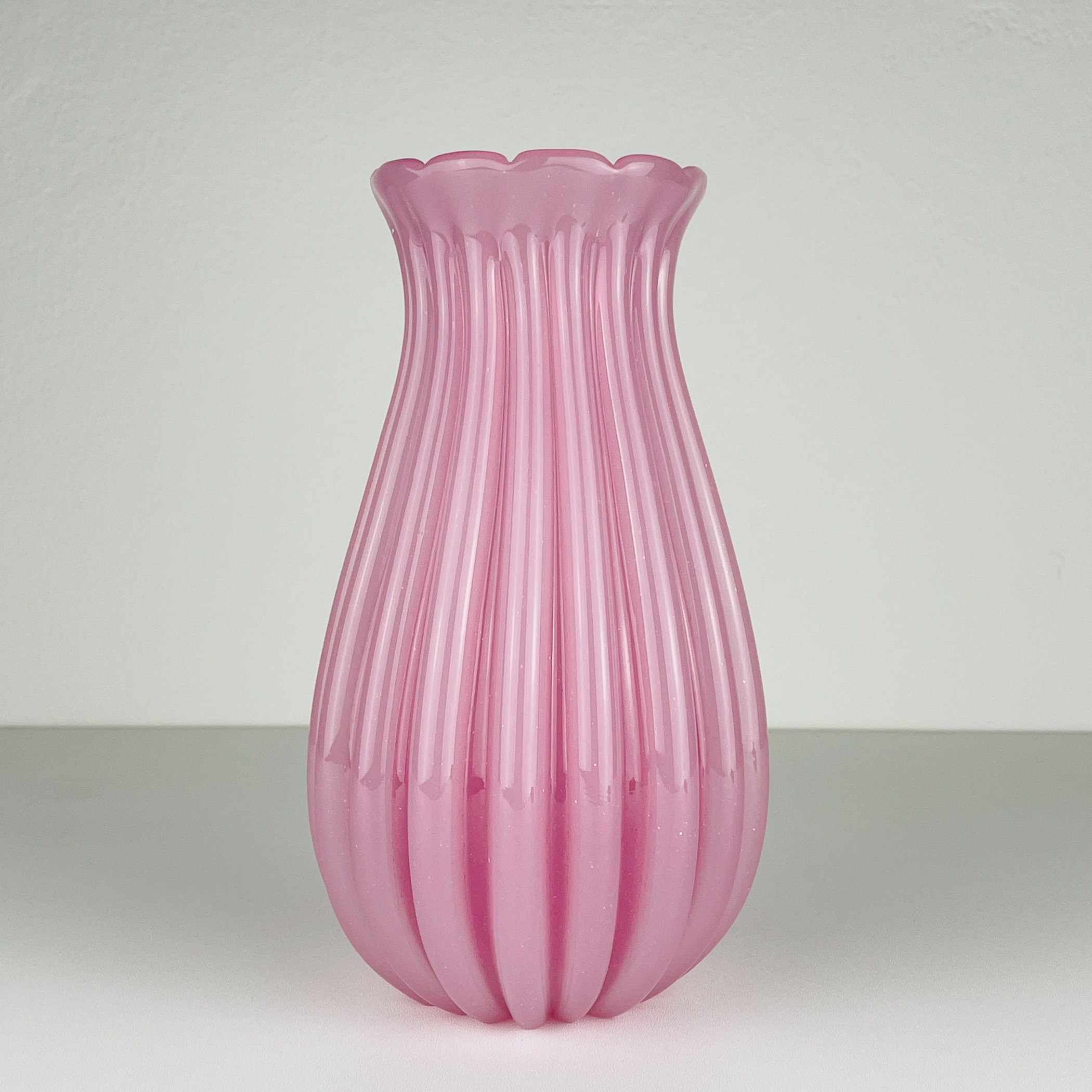 Vintage pink vase by Archimede Seguso, Italy 1950s