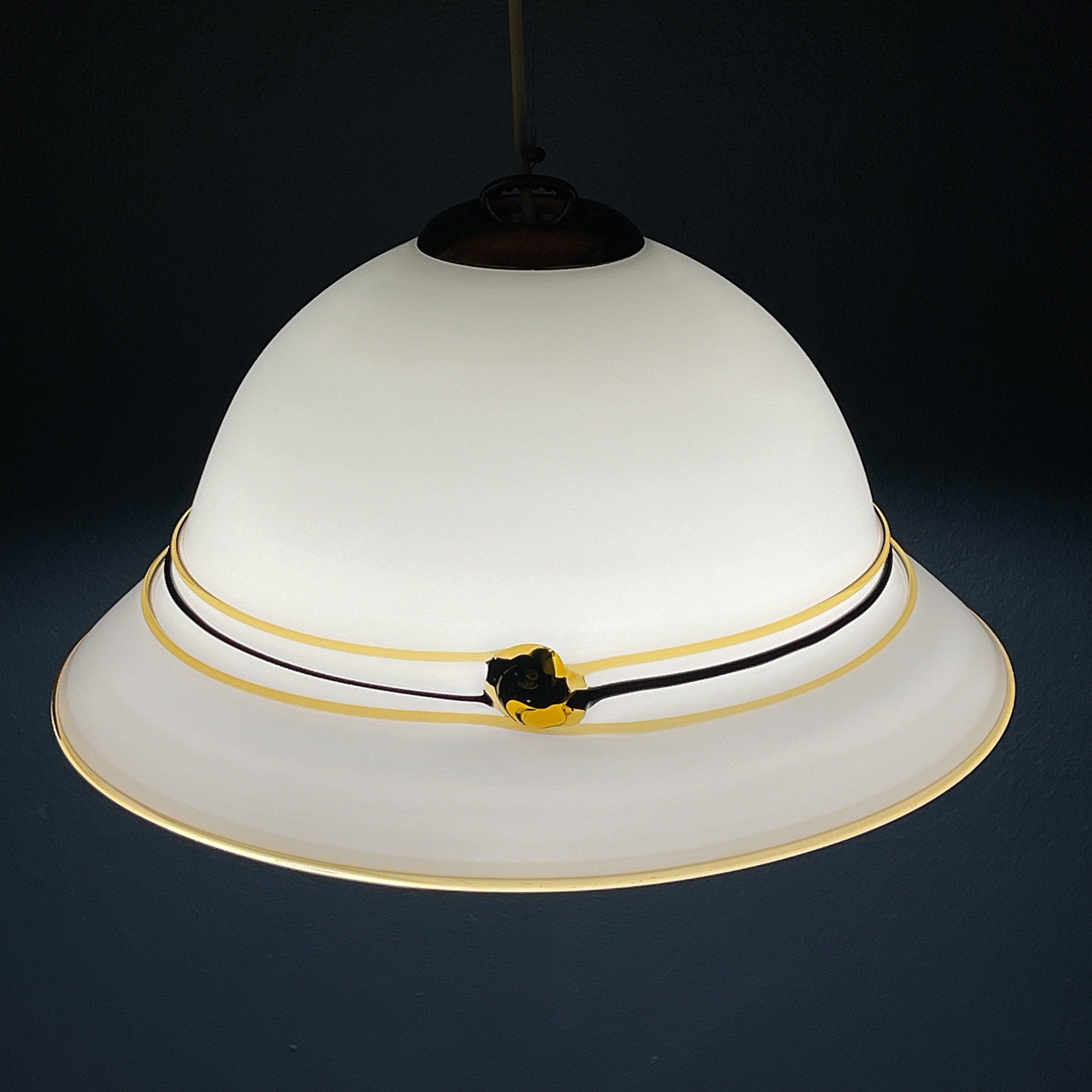 Vintage murano pendant lamp Italy 1970s Mid-century design