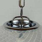 Vintage swirl murano pendant lamp, Italy 1970s