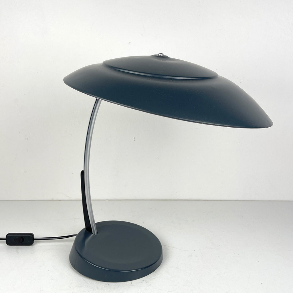 Mid-century grey desk lamp USSR 1972 Vintage gooseneck lamp