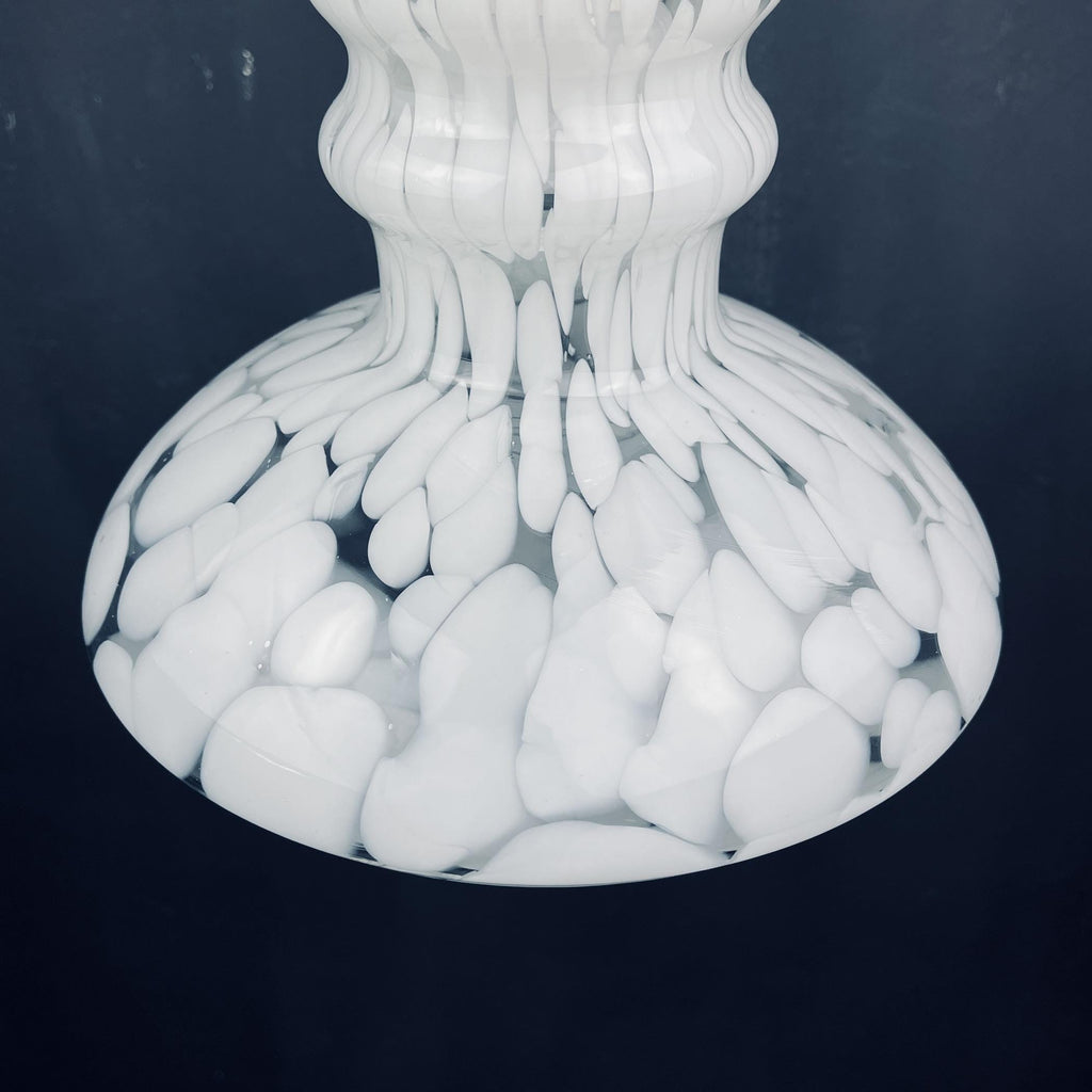 White murano pendant lamp by Carlo Nason for Mazzega, Italy 1960s