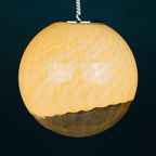 Vintage large murano ball pendant lamp by VeArt, Italy 1970s