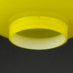 Mid-century yellow glass pendant lamp Yugoslavia 1970s Retro lighting Space age