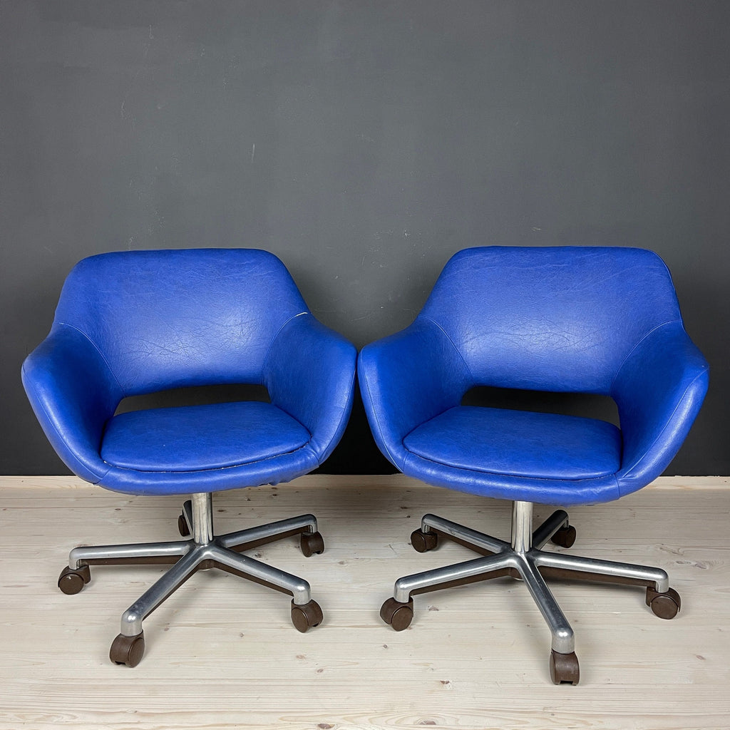 Mid-century office desk chairs Stol Kamnik Yugoslavia 1980s Set of 2
