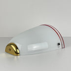 Vintage white and red murano wall lamp by ITRE, Italy 1980s MCM murano sconce