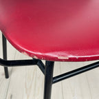 Mid-century red chair Italy 1960s Vintage italian furniture Home office chair