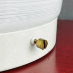 Mid-century white glass ceiling lamp Italy 1970s Retro home decor