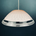 Vintage large pink murano glass chandelier Italy 1970s Mid-century murano pendant lamp