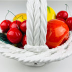Vintage Italian Ceramic Fruit Basket, Mid 20th Century