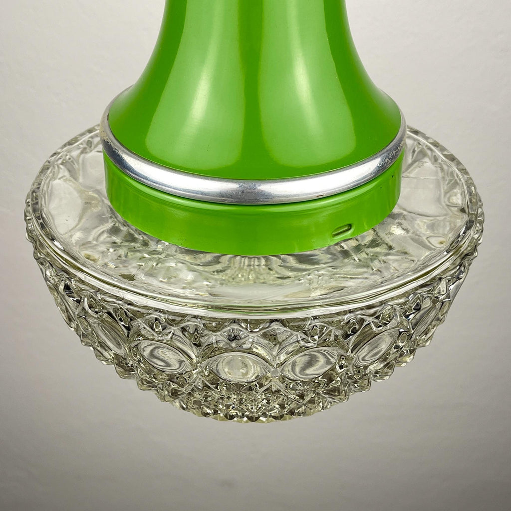 Mid-century green pendant lamp by Targetti Sankey, Italy 1960s, Vintage Italian lighting Space Age