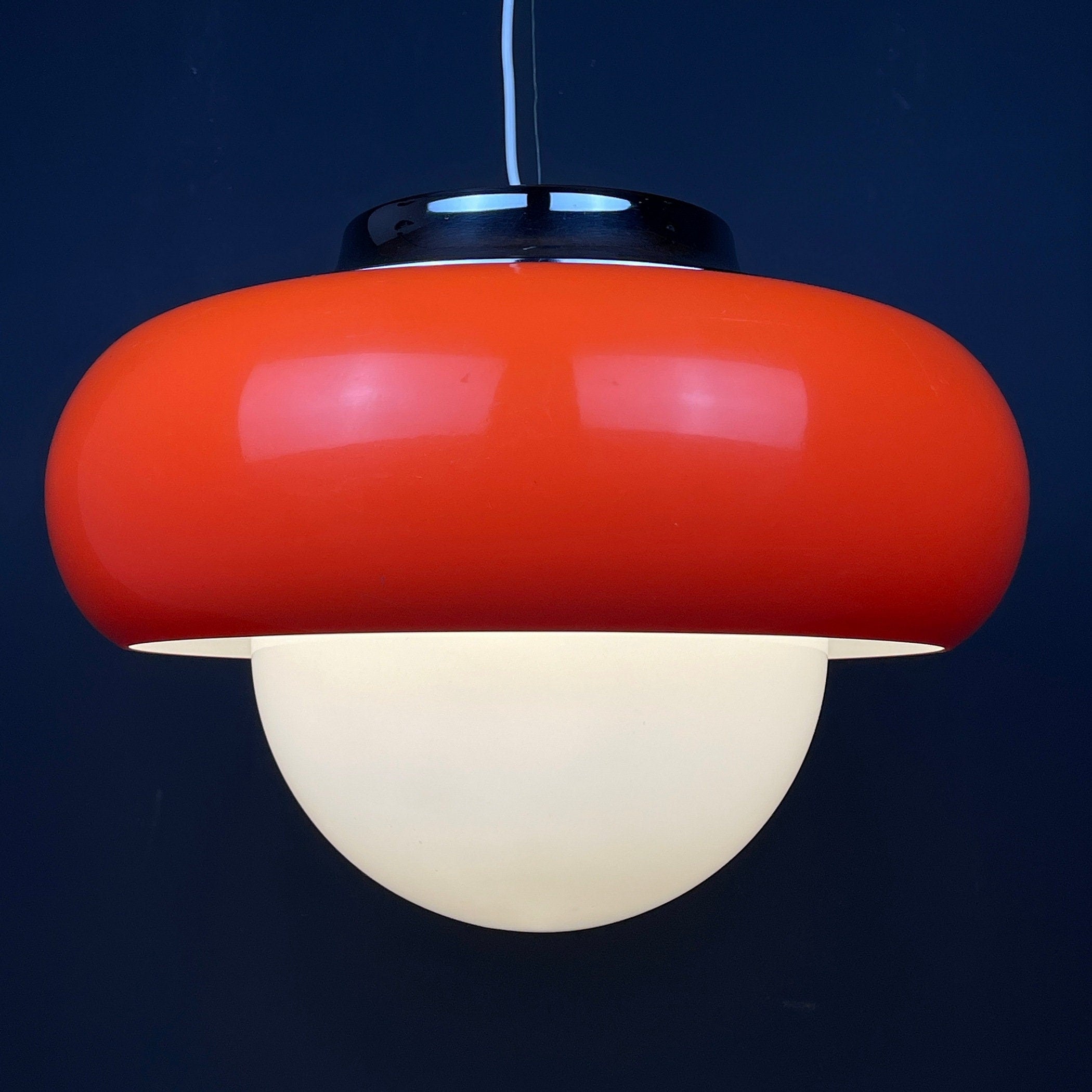 Vintage Mid-Century Pendant Lamp by Meblo for Guzzini Yugoslavia 1970s - Guzzini Collection