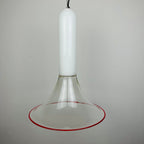 Murano Glass Pendant Lamp: Mid-Century Modern Italian Lighting by Leucos, 1970s