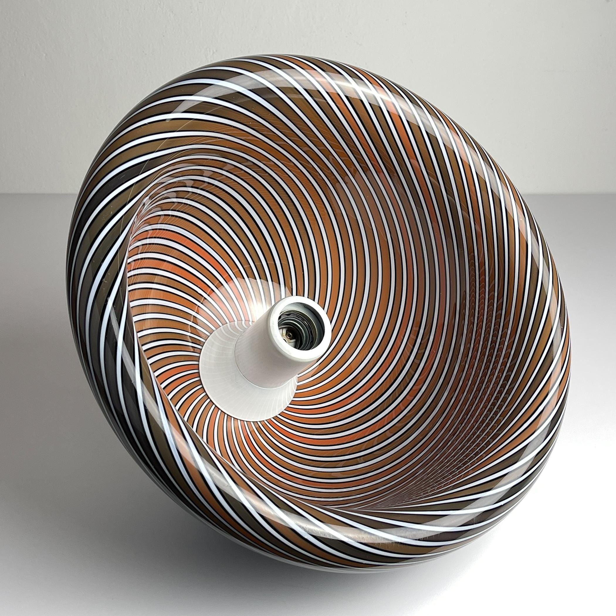Vintage Murano black pendant lamp, Italy 1960s
