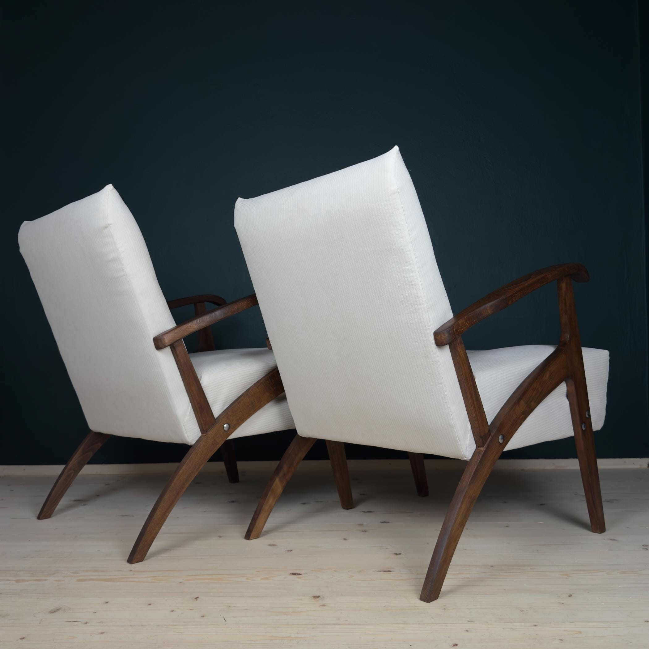 Mid-century armchair, Yugoslavia 1970s, Set of 2, vintage home furniture