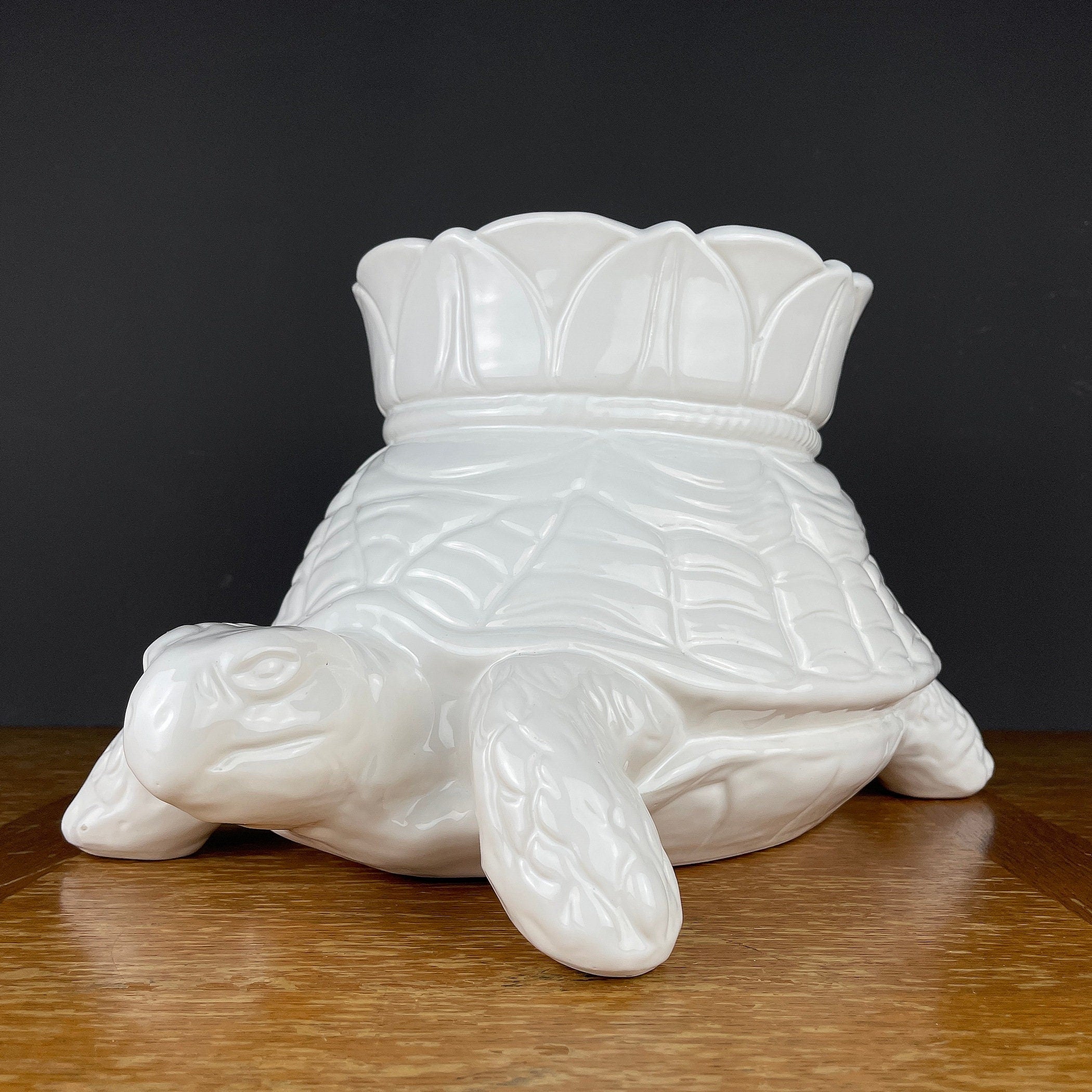 Large Ceramic Vase Turtle by Bellini Italy 1970s Vintage Art Piece