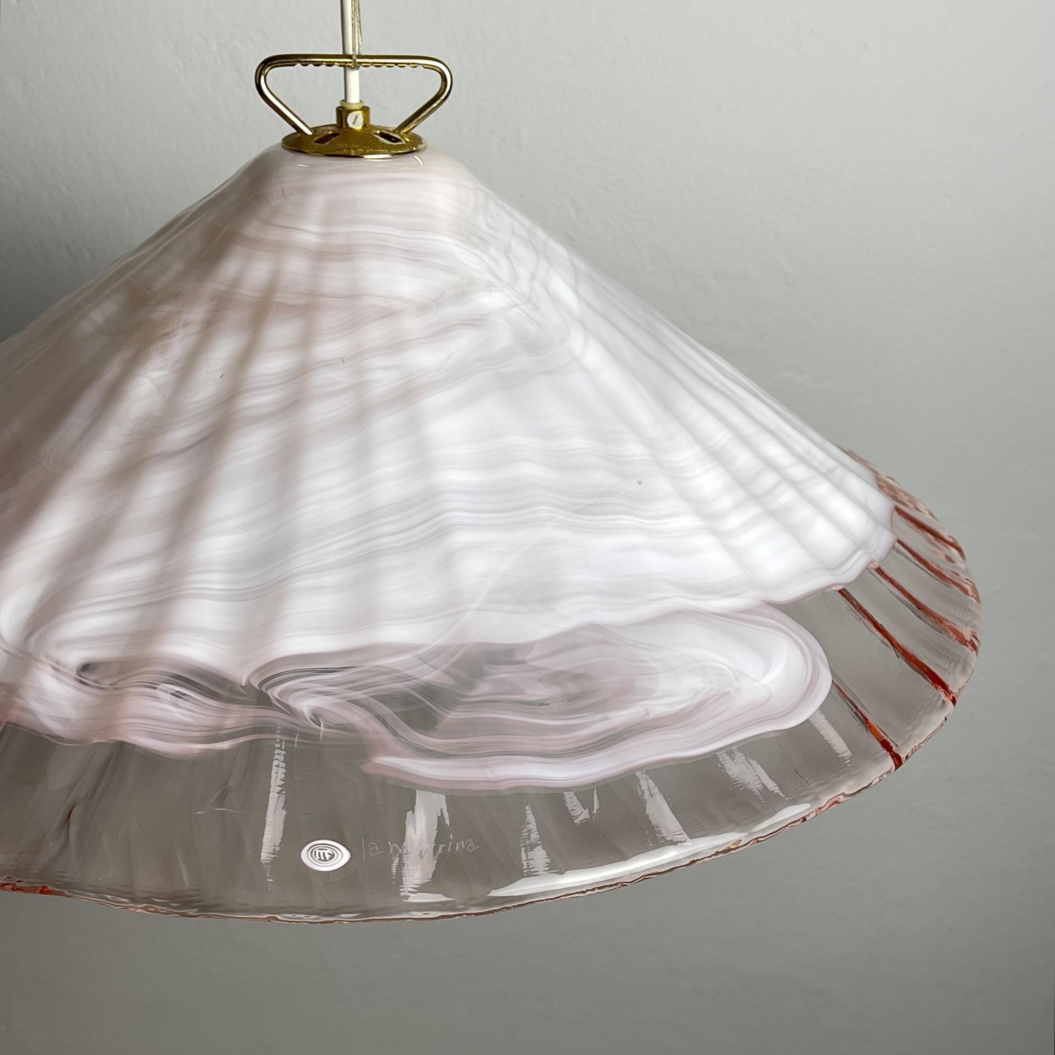 Vintage murano pendant lamp by "La Murrina" Italy 1970s