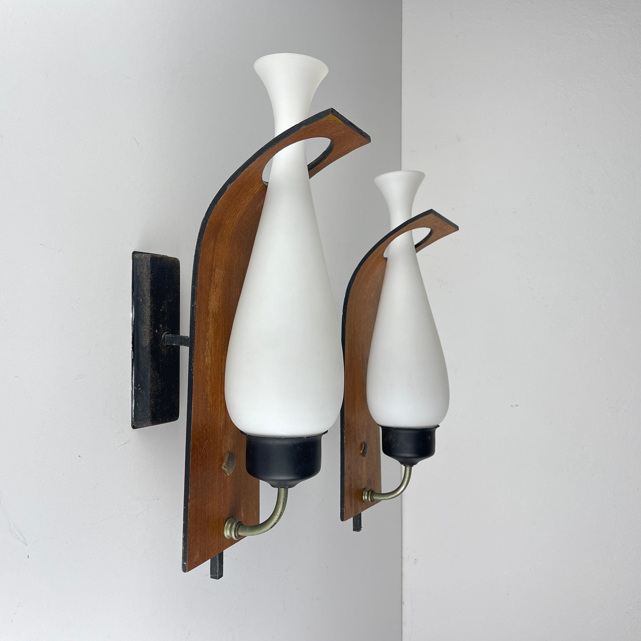 Stilnovo Wall Lamps: Mid-Century Modern Italian Sconces, 1950s, Set of 2