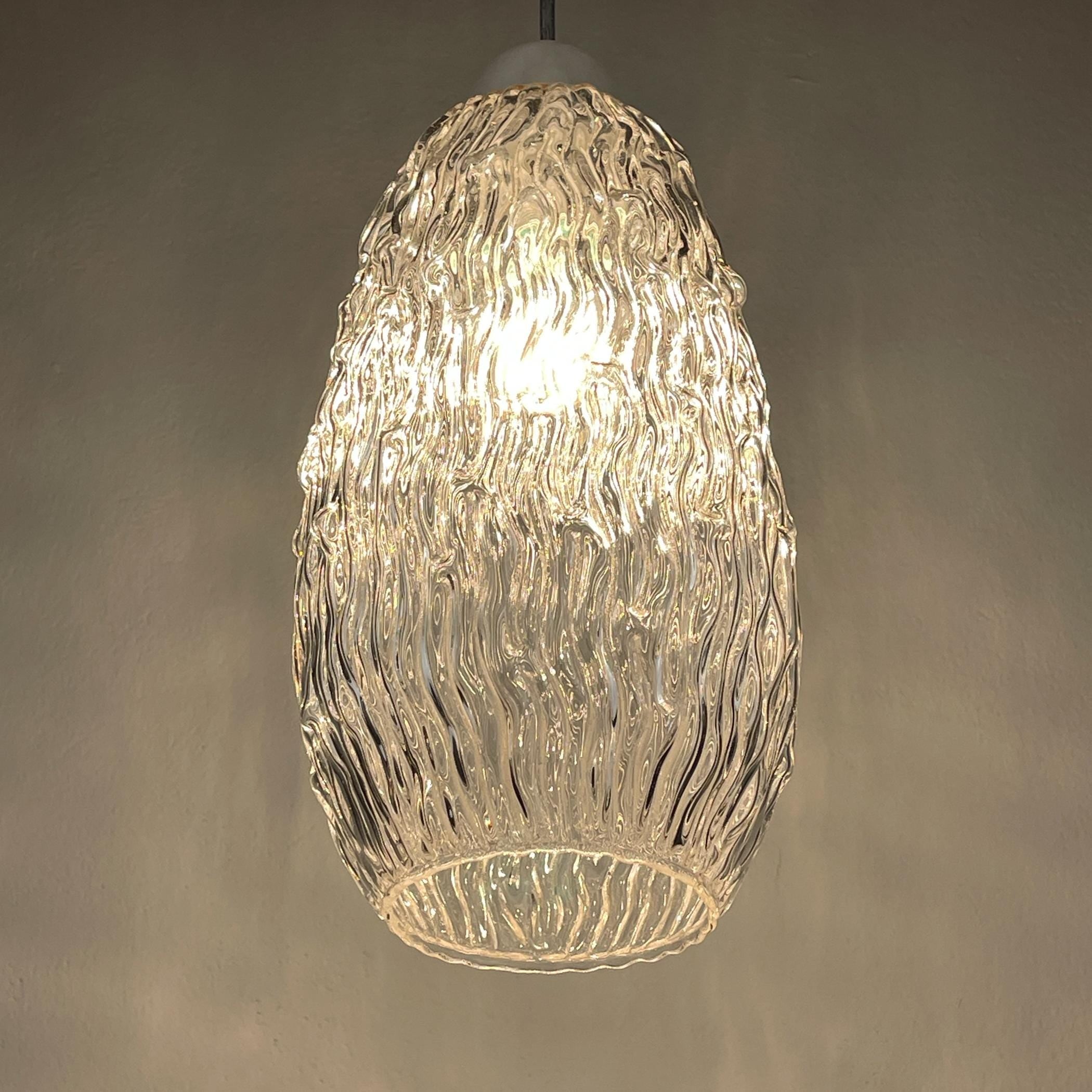 Vintage murano glass pendant lamp, Italy 1950s, Vintage home decor