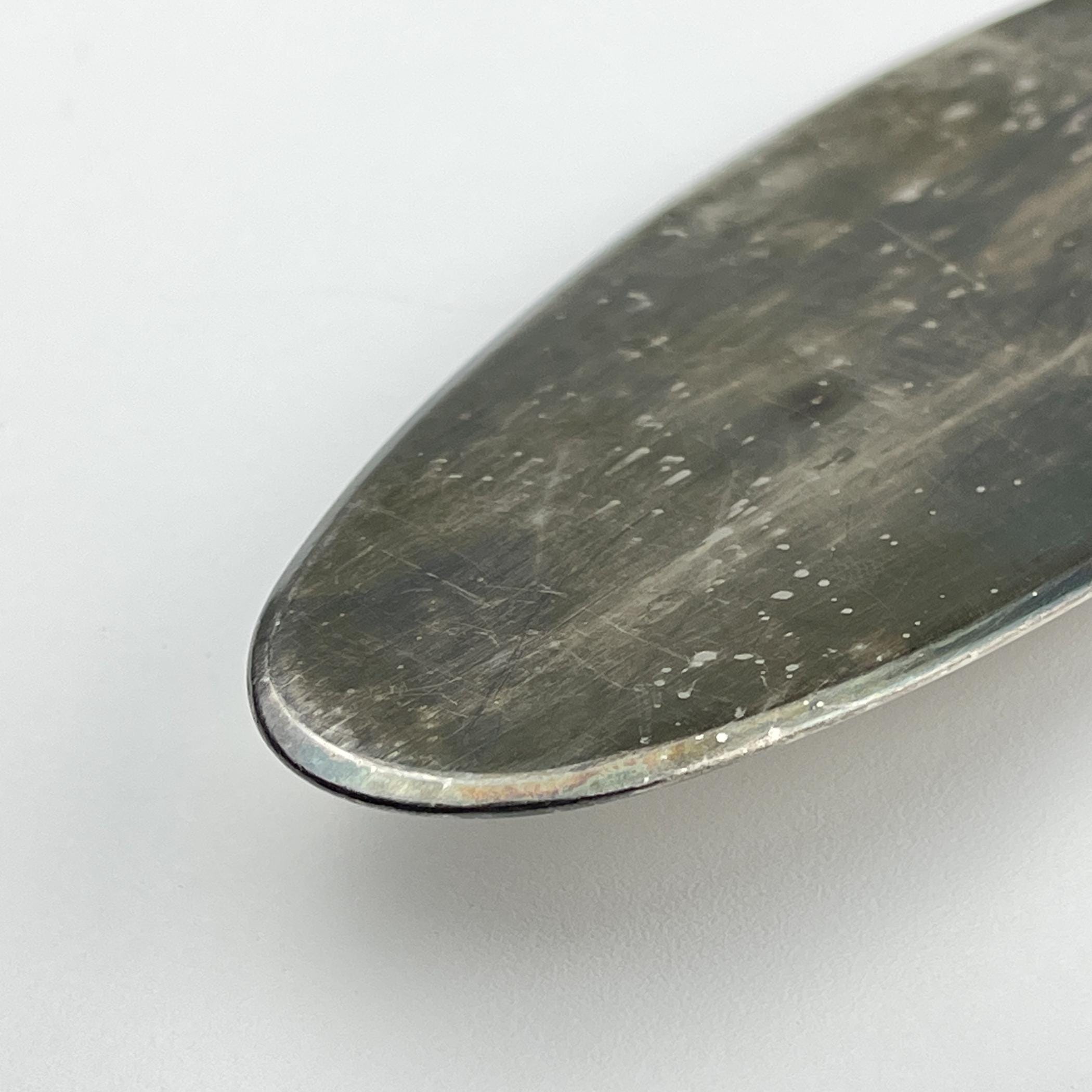 Vintage silver plated cake spatula with a bamboo-shaped handle, Italy 1950s