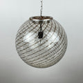 Vintage La Murrina Swirled Murano Glass Pendant Lamp - 1970s Italian Lighting