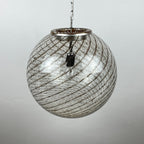 Vintage La Murrina Swirled Murano Glass Pendant Lamp - 1970s Italian Lighting