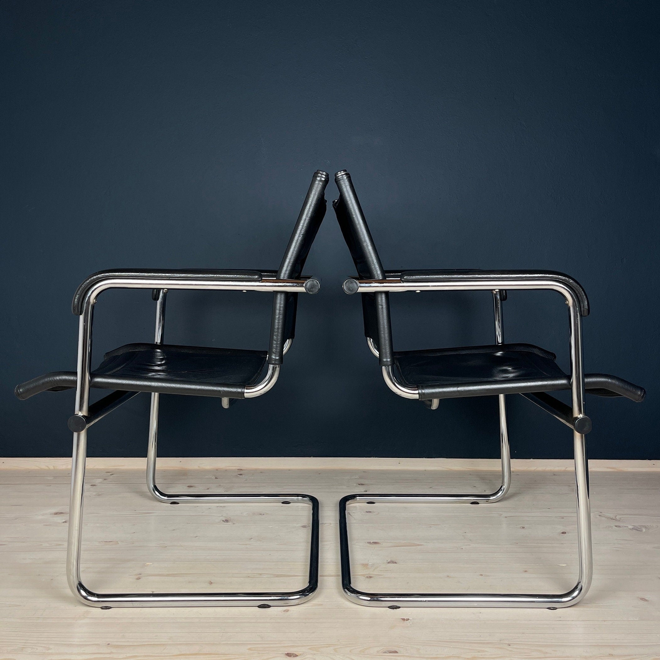 Mid-Century Bauhaus Cantilever Chair Set: Stol Kamnik, Mart Stam Design