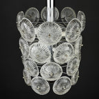Vintage crystal chandelier Dandelion Italy 1960s mid-century modern italian lighting