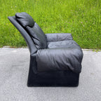 P60 lounge black chair by Vittorio Introini for Saporiti Italy 1960s