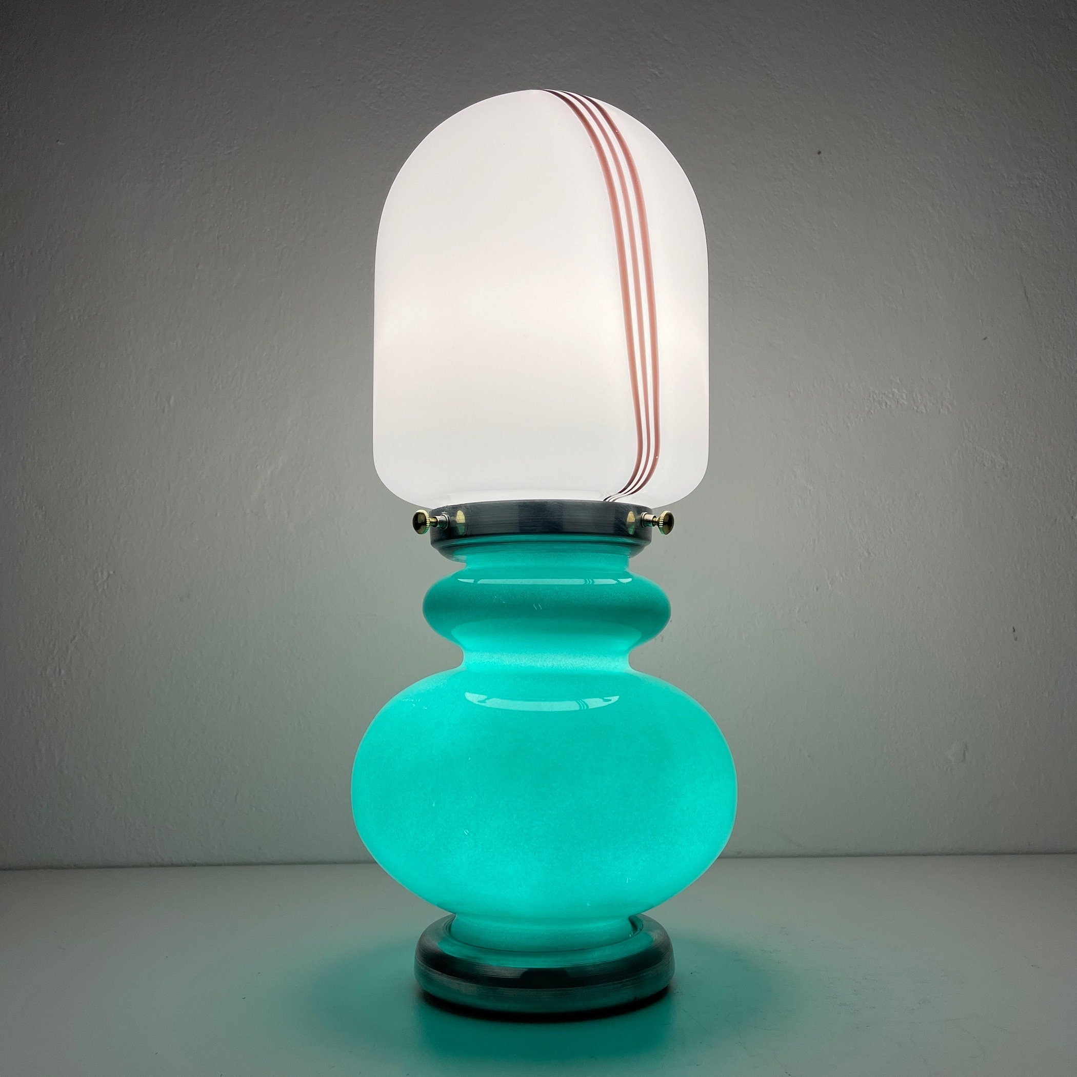 Vintage table lamp Italy 1980s Mid-century italian modern home decor
