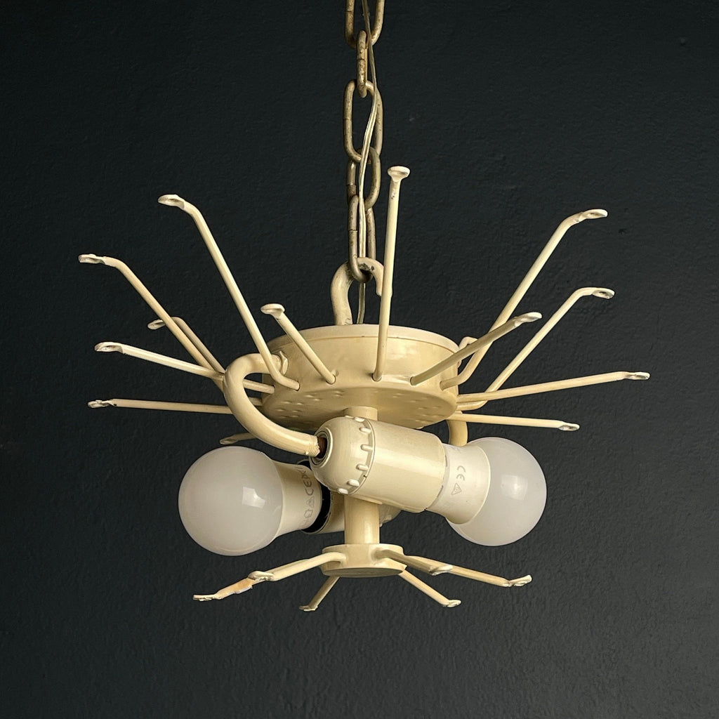 Mid-century murano glass chandelier Eliche by Venini Italy 1960s