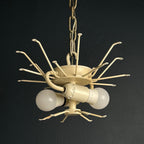 Mid-century murano glass chandelier Eliche by Venini Italy 1960s