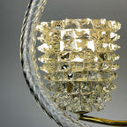 Vintage Murano Lyre Chandelier by Barovier & Toso: Italian Art Deco Lighting