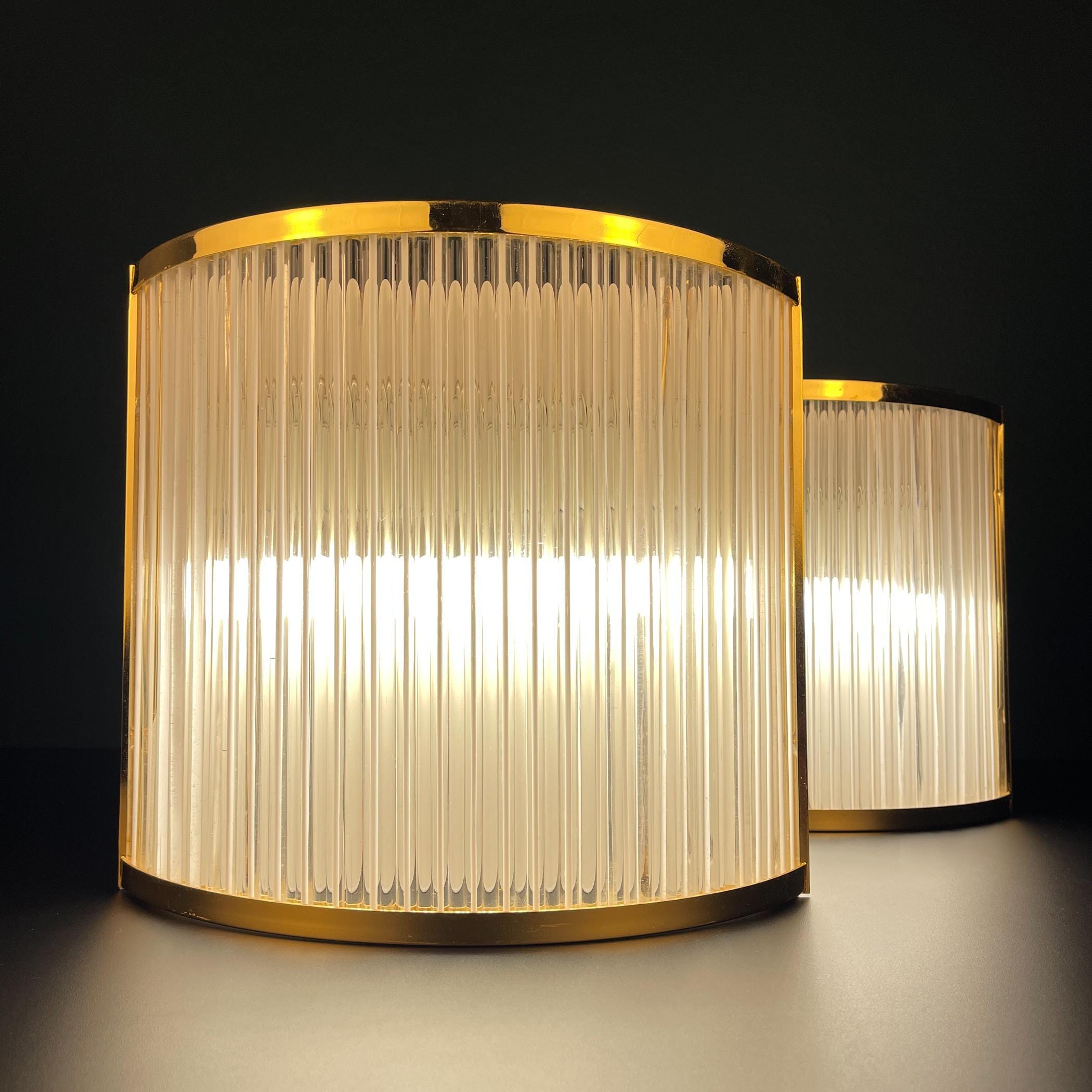 Art Deco Murano Glass Wall Sconces by De Majo, 1970s - Set of 2
