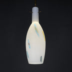 Multicolor opaline murano glass pendant lamp by Stilnovo, Italy 1950s, Mid-century modern