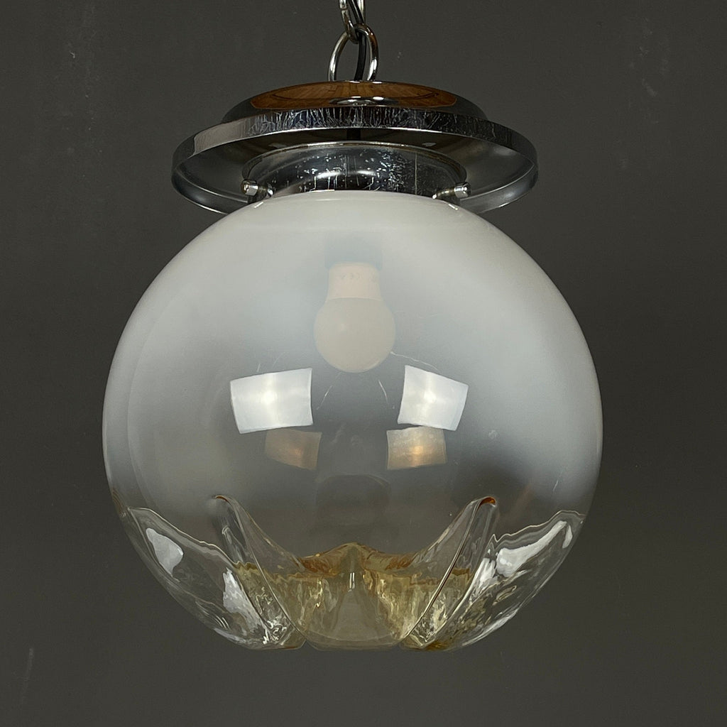 Large murano glass pendant lamp by Mazzega Italy 1960s Mid-century lighting