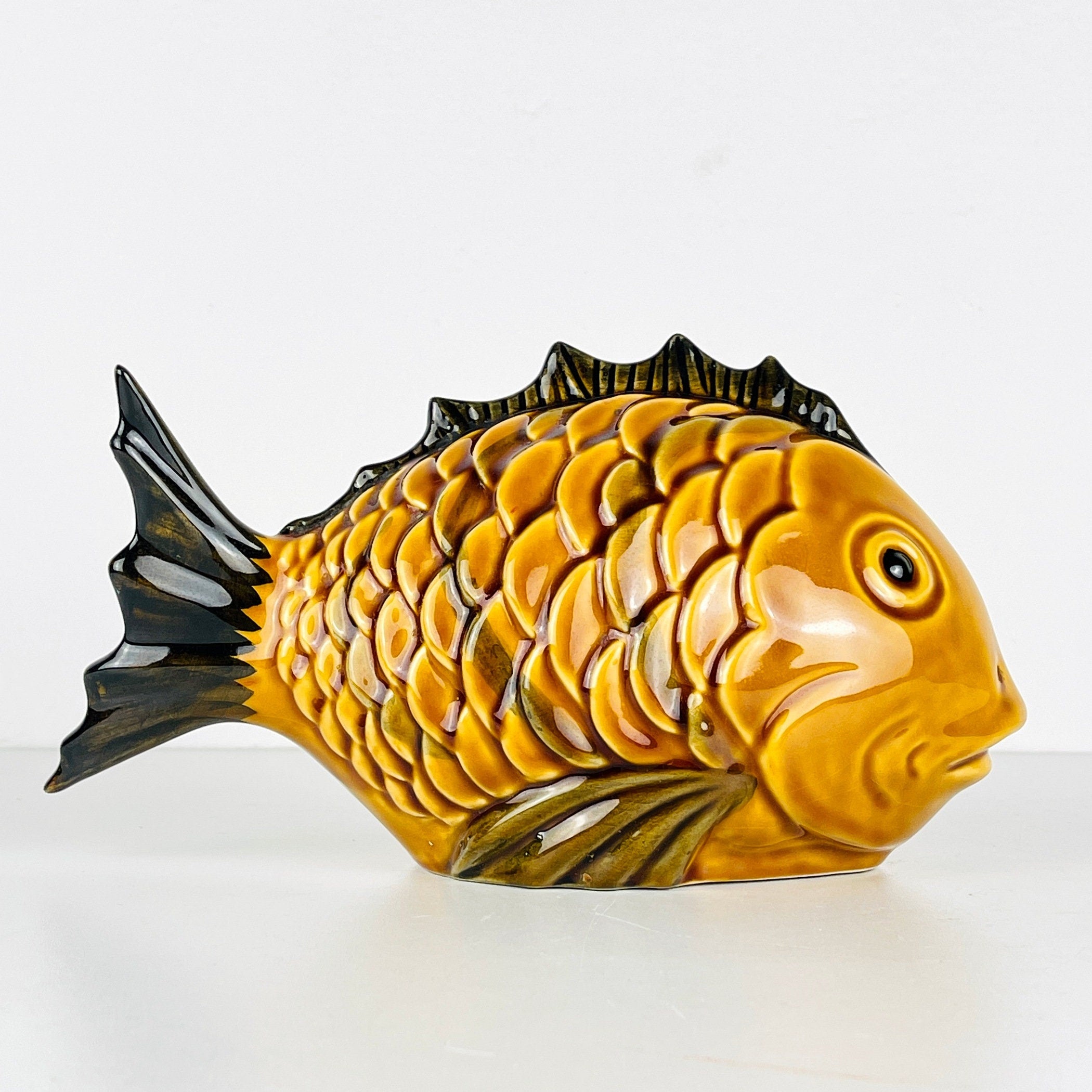 Vintage ceramic figure Fish Portugal 1970s