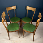 Vintage dining chairs by Pirelli Sapsa, Italy 1950s, Set of 4, Mid-century design