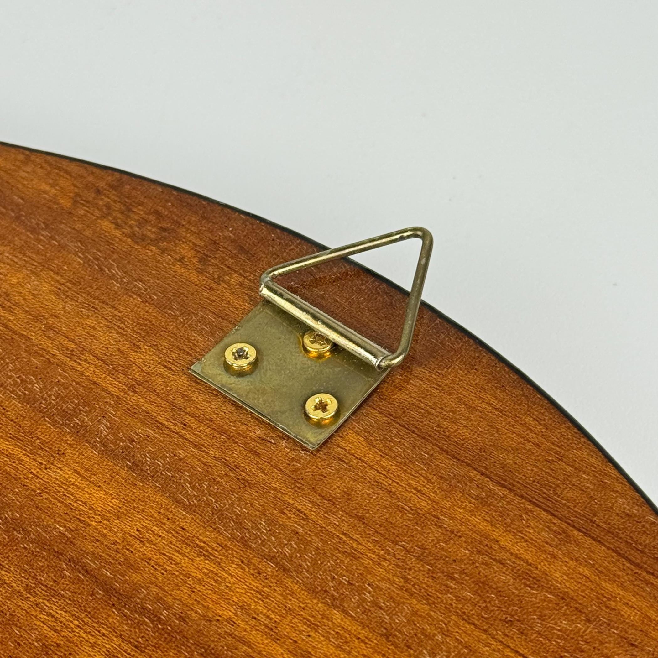 Vintage large wooden mirror, Italy 1970s